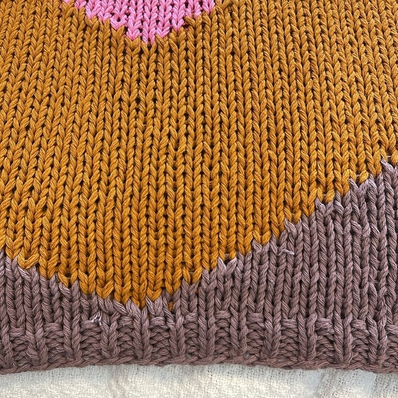 Anthropologie Veroalfie Agaribay Knit Chevron Multi Stripe Sweater size Small - Picture 6 of 8